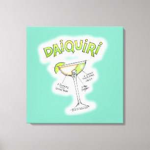 IMPRESIONES EN LIENZO - RECETA DE DAIQUIRI ARTE DE