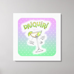 IMPRESIONES EN LIENZO - RECETA DE DAIQUIRI ARTE DE