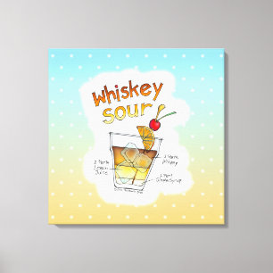 IMPRESIONES EN LIENZO - RECETA DE WHISKEY SOUR ART