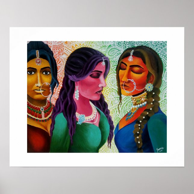 Impresiones indias de novias hermosas (Frente)