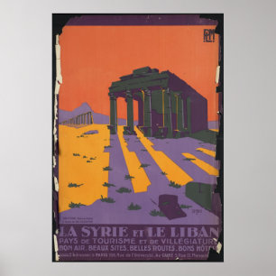 Impresiones retro de anuncio de Poster de viajes d