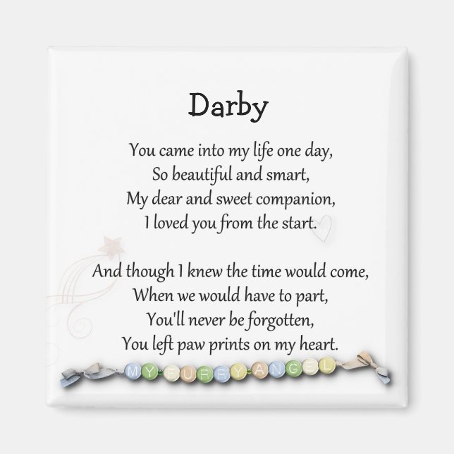 Impresiones sobre mi corazón mascota imán conmemor (Frente)