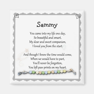 Impresiones sobre mi corazón mascota pérdida imán