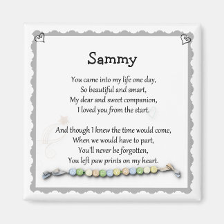 Impresiones sobre mi corazón mascota pérdida imán