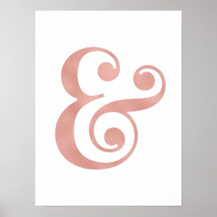 Impresiones subiós oro del arte del signo "&" del