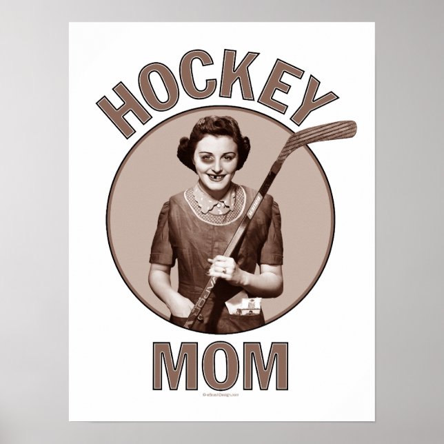 Impresiones y posters de hockey para mamás (Frente)