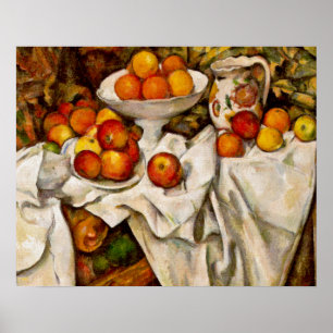 Impresionismo de la impresión de manzanas y naranj