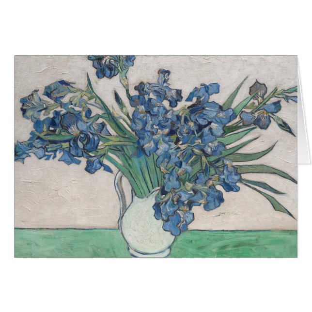 Impresionismo de la pintura Van Gogh Iris Vase (Anverso (Horizontal))