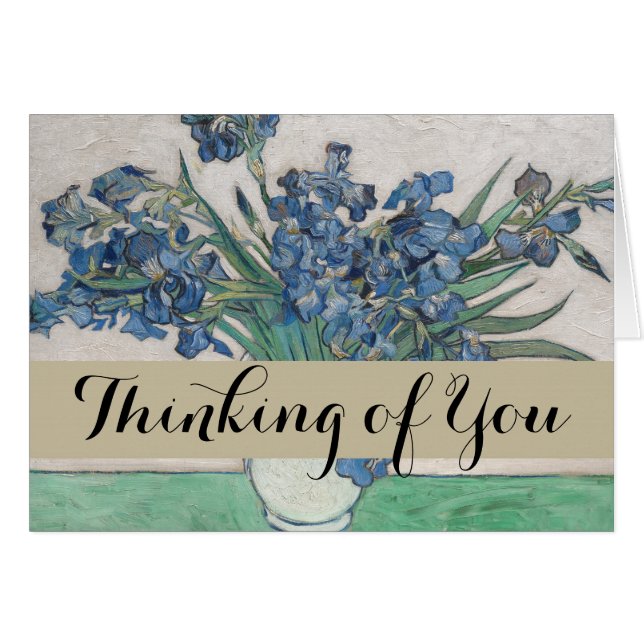 Impresionismo de la pintura Van Gogh Iris Vase (Anverso (Horizontal))