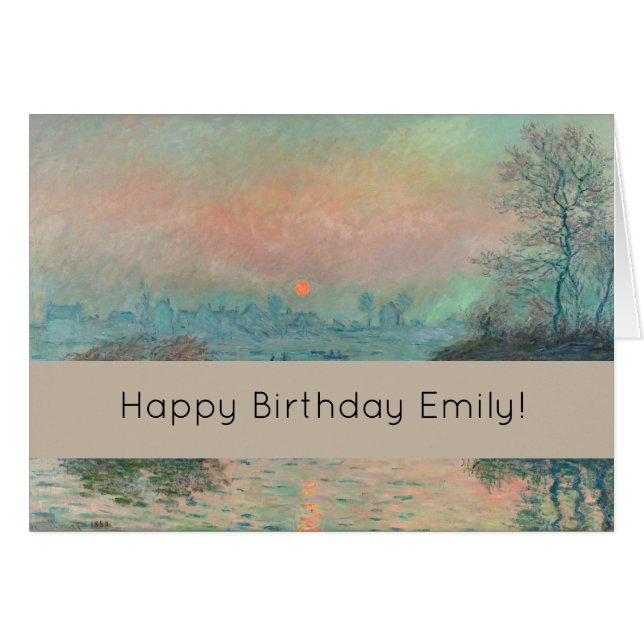 Impresionismo de Monet Sunset Seine Bella Artes (Anverso (Horizontal))