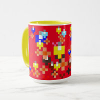 Impresionismo del arte de los píxeles - tazas de v