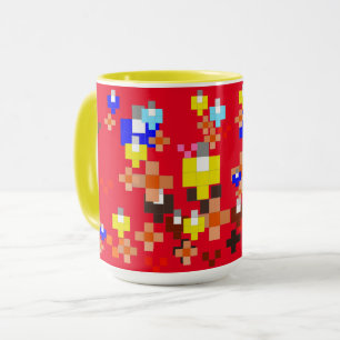 Impresionismo del arte de los píxeles - tazas de v