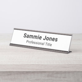 Impreso de placa de nombre de escritorio metalizad