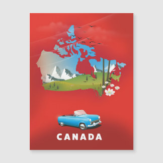 Impreso de viaje ilustrado de Canadá.