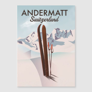 Impreso de viaje para posters de esquí de Andermat