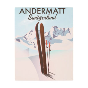 Impreso de viaje para posters de esquí de Andermat