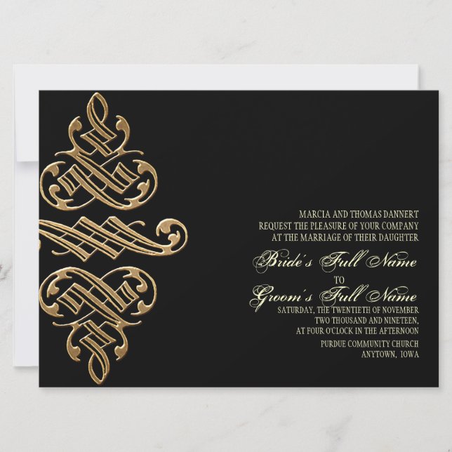 Impresoras antiguas Ornament Goldl - Invitaciones  (Anverso)
