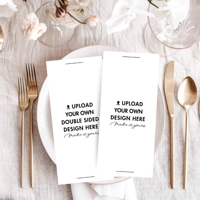 Imprima su propio diseño de menú de cena de 4"x9" (Subido por el creador)
