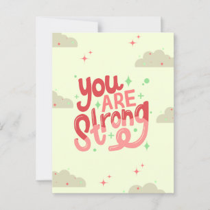 Imprimible Cute eres una fuerte tarjeta de felicit