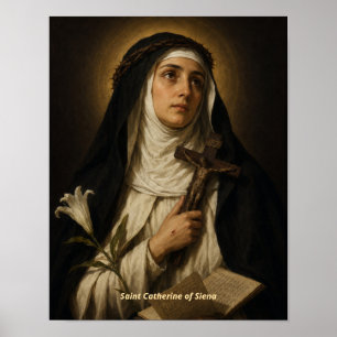 Imprimible de arte de Santa Catalina de Siena