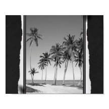 Imprimible el arte tropical negro y blanco