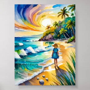 Imprimir arte acuarela de Tybee Island