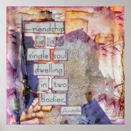 Imprimir arte de amistad de medios mixtos