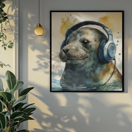 Imprimir arte de auriculares de la fábrica de músi