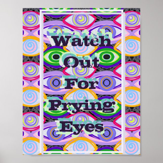 Imprimir arte de Cuidado con los Ojos Fisgones (Frente)