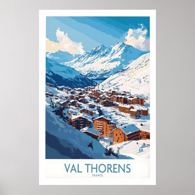 Imprimir arte de esquí en Val Thorens 1 (Frente)