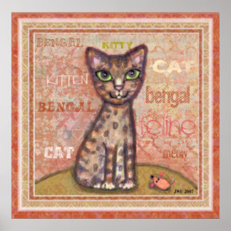 Imprimir arte de gato bengalí