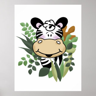 Imprimir arte de la jungla de cebra