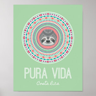 Imprimir arte de Mandala verde de Costa Rica