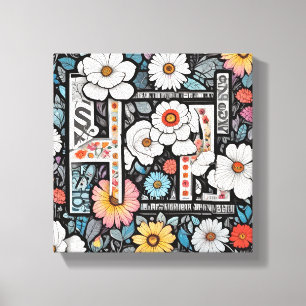 Imprimir arte de tipografía floral