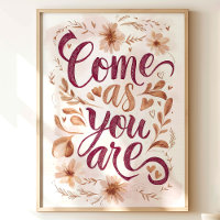 Imprimir arte floral 'Ven tal como eres'
