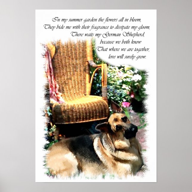 Imprimir arte pastor alemán (Frente)