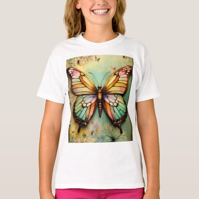 Imprimir camiseta de mariposa - Elegante y cómodo (Anverso)