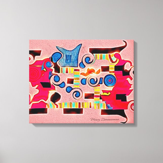 Imprimir lienzo abstracto de escudo de armas (Anverso)