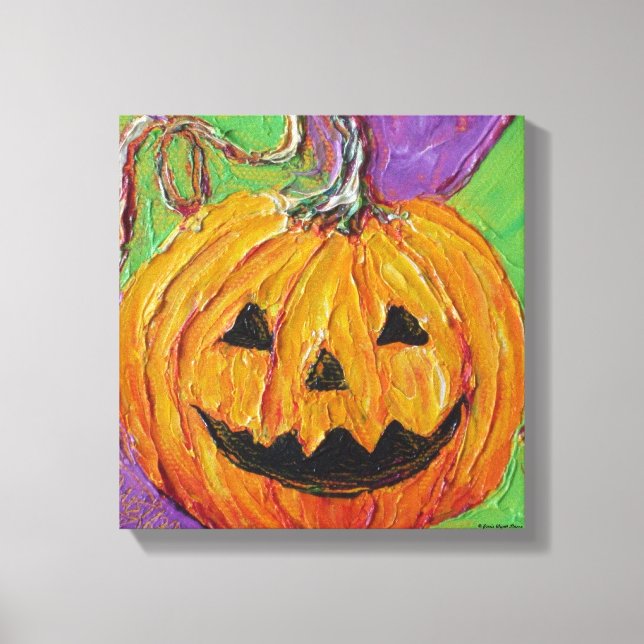 Imprimir lienzo de ajuste de galería Jack-O-Lanter (Anverso)