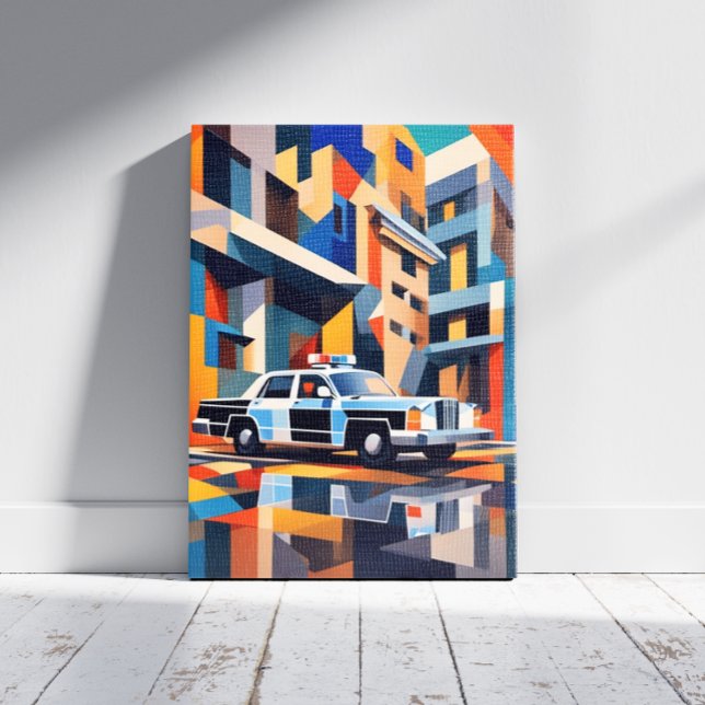Imprimir lienzo de Cubismo de Coche Policial (Subido por el creador)