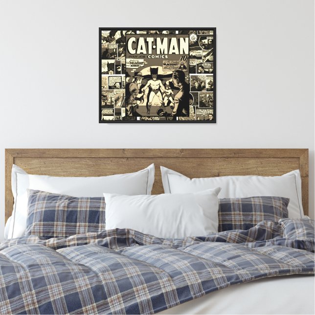 Imprimir lienzo de historietas CAT-MAN (Insitu(Dormitorio))