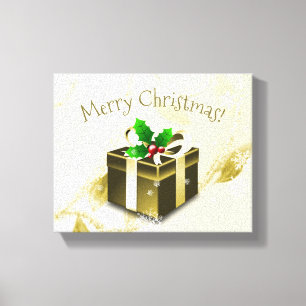 Imprimir lienzo de regalo para Navidades de oro
