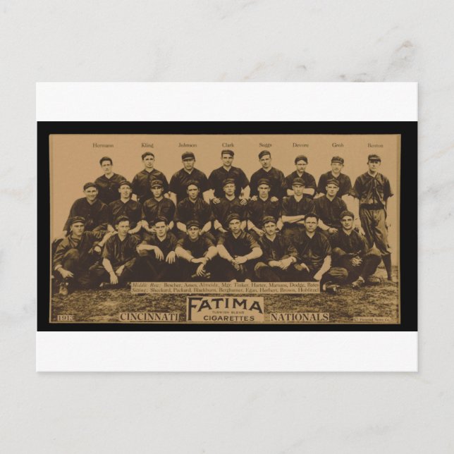 Imprimir tarjeta de tabaco Cincinnati Reds Fatima  (Anverso)