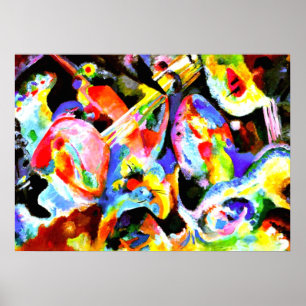 Improvisación de inundaciones, arte abstracto de K