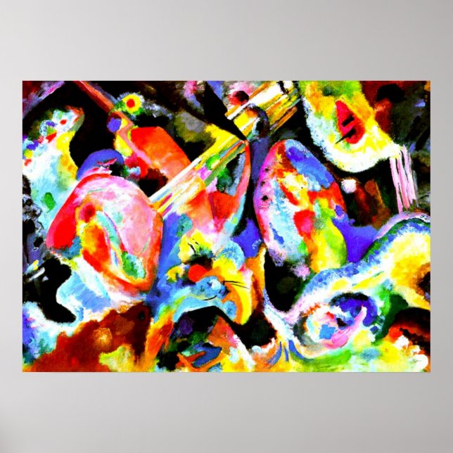 Improvisación de inundaciones, arte abstracto de K (Frente)