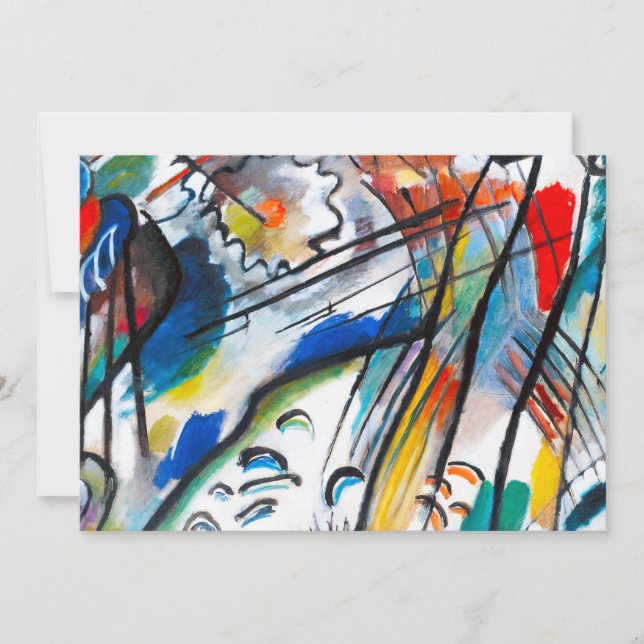 Improvisación de Kandinsky 28 invitaciones (Anverso)