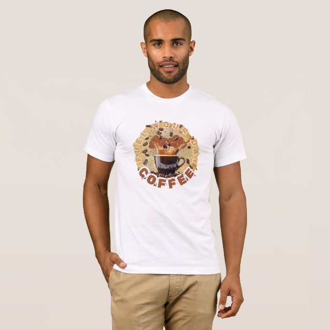 Impulsa Tu Día – Camiseta de Poder de Café (Anverso completo)