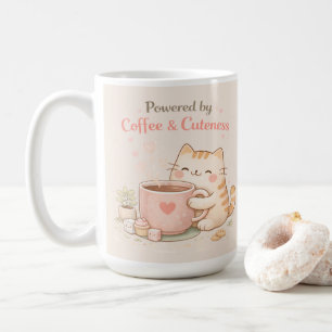 Impulsado por Café y Cuteness Taza de Gato Dulce C