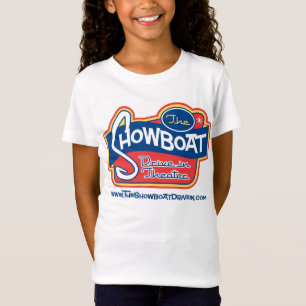 Impulsión del Showboat del niño en camiseta