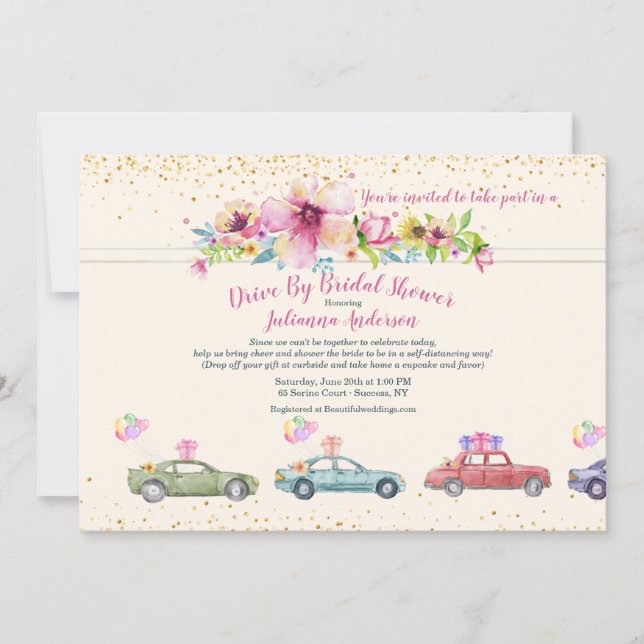 Impulso De Ducha Bridal Por Invitación (Anverso)